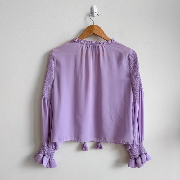REBECCA MINKOFF • Penelope Ruffle Blouse in Lilac - Picture 7 of 14